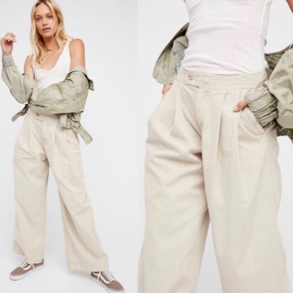 NWOT Free People High Waisted Wide Leg Trousers Liberty Pants